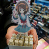 ファンが描いた涼宮ハルヒ×印鑑POPが西宮・さくらい文具店に寄贈される