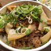 すき家にて期間限定の食べラー・メンマ牛丼を食す。食感が面白くて個人的にはかなり好き。【すき家（前橋・南町）】