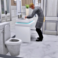 手洗いで近いシンクを使うようにするMOD