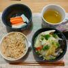 野菜味噌汁(３日目)。鶏ムネ肉と高野豆腐を追加。