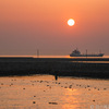 兵庫県立高砂海浜公園、高砂島からの夕景