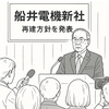 船井電機新社が登記申請　再雇用と再建の行方は？原田元環境相が新社設立へ