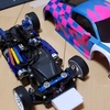 【Mini-Z】FMG Rd.1.4にてフローリングのタイヤテストをやってみた  ～水拭きと計測ラインへのガムテープの設置～