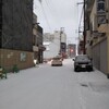 雪の室蘭市中央町