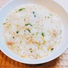 『子どもも食べる餅ツナ入り七草がゆ』