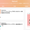 ブログのテーマを「Haruni」に変更して、少しカスタマイズしました