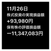 はい、簡単にマイナス1000万円を通過していきました。٩( ᐛ )و  #株式投資 