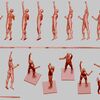 飛び上がってガッツポーズ　（ポーズ　255）