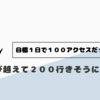 目標にしていたアクセス数１００を飛び越えて２００行きそうなんだが