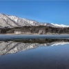 【長野県大町市】青木湖と白馬三山の水鏡