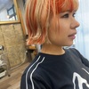キンパツ×オレンジのバイカラーデザイン♪
