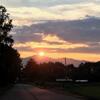 山の夕焼け