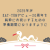 2025年が来年のKAT-TUNデビュー20周年を純粋にお祝いするための準備期間になりますように