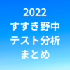 2022年度版　すすき野中テスト分析