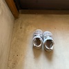 朔矢の靴が小さくなっていました。