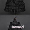 クラロリ　洋装　黒色ドレス　フリル　ジャンスカ