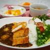 ♪チキンカツカレー＆にんじんとパプリカのラペ♪