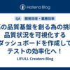 最高の品質基盤を創る為の挑戦！品質状況を可視化するダッシュボードを作成してテストの効率化へ！