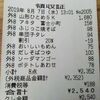 買い物日記　8/7　食費　2,540円