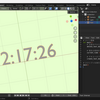 時刻を取得して表示する　python 20240408 blender