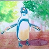 水彩画264枚目｢ペンギンさんぽ｣