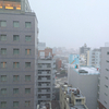 外は雪