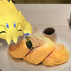 幸せの黄色いポケモンと幸せの黄色いパンケーキ【ポケモンGOAR写真】