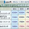 ガストの地域別価格