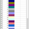 ExcelVBA セルの背景色等で使用するColorIndexの色見本リストを作成する。
