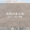 今月考えていたことの話 2021年03月編