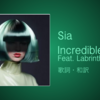 【歌詞・和訳】Sia / Incredible Feat. Labrinth