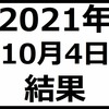 2021年10月4日結果　寄り天からの下げ幅がひどく大損切り決行