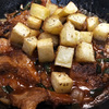 筋トレ飯 ポークチャップ フライドポテトトッピング＆レモスコ が旨すぎて驚く