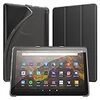 Fire HD 10 2021 ケース Fire HD 10 PLUS 2021 ケース Dadanism Fire HD 10/10PLUS 2021適用 第11世代 カバー タブレットケース 全面保護型 三つ折りスタンド 半透明TPUバック ソフト 正面合成革 オートスリープ機能 スマートカバー Pencilペア・充電サポート 耐衝撃 父の日 Black