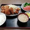 西川口の「あおき食堂」で唐揚げと豚肉巻き揚げ定食を食べました★