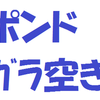 夜間乗艇ポンドガラ空き