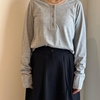 SUTUDIO NICHOLSON (WOMENS) / BUTTON THROUGH JERSEY TOP