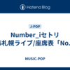 Number_iセトリ2025札幌ライブ/座席表「No.Ⅱ」
