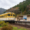 可部線　安野駅（廃駅）には車両がある