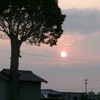 今朝の朝日、今夕の夕日