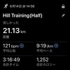 二週間ぶりの丘ラン。曇り空で走りやすかった。