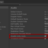 【Unity】Project Settings の「Disable Unity Audio」をスクリプトから操作する方法