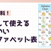 【無料DL】印刷して使える♪かわいいアルファベット表ポスター（ポップ・モノトーン）