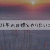 2025年の目標とやりたいこと