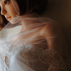 A girl in a bridal costume