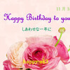 11月15日お誕生日おめでとうございます！