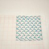 一目刺しの刺し子のふきんの表紙のふきんを作りたい。ホークス。