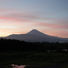 夕焼けの富士山