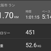 JOG 60分 今日も姿勢を保つ