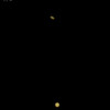 2020年12月20日17時23分の土星と木星＠豊島区近くより
